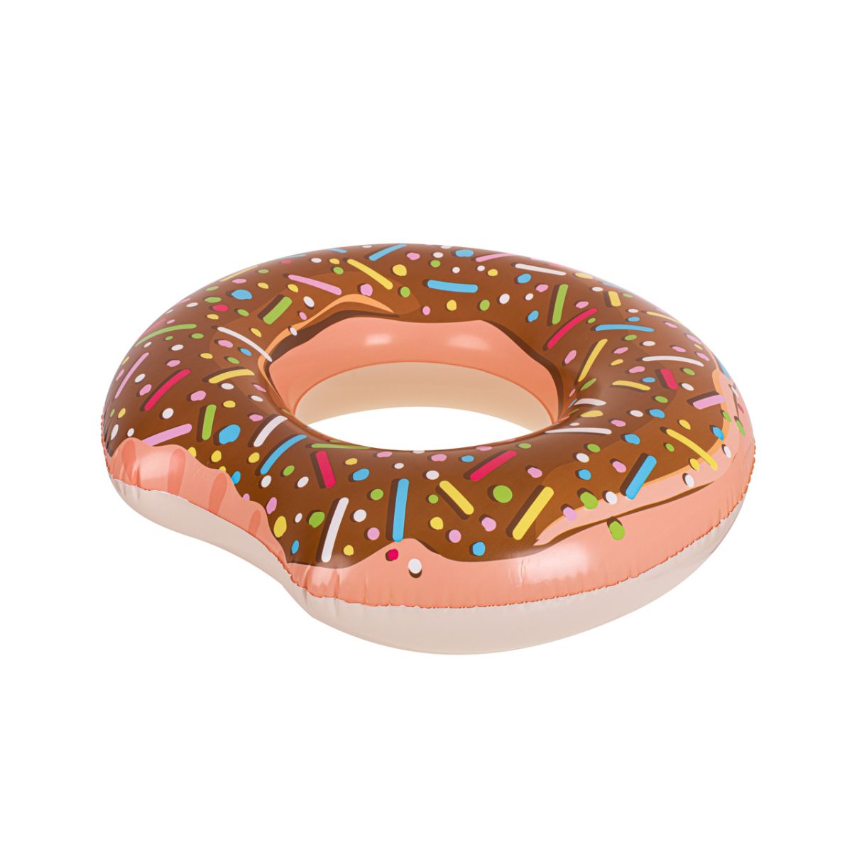 Colac gonflabil in forma de gogoasa, maro, PVC, 107cm, 1, hectarul.ro