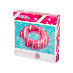 Colac gonflabil in forma de gogoasa, roz, 107cm