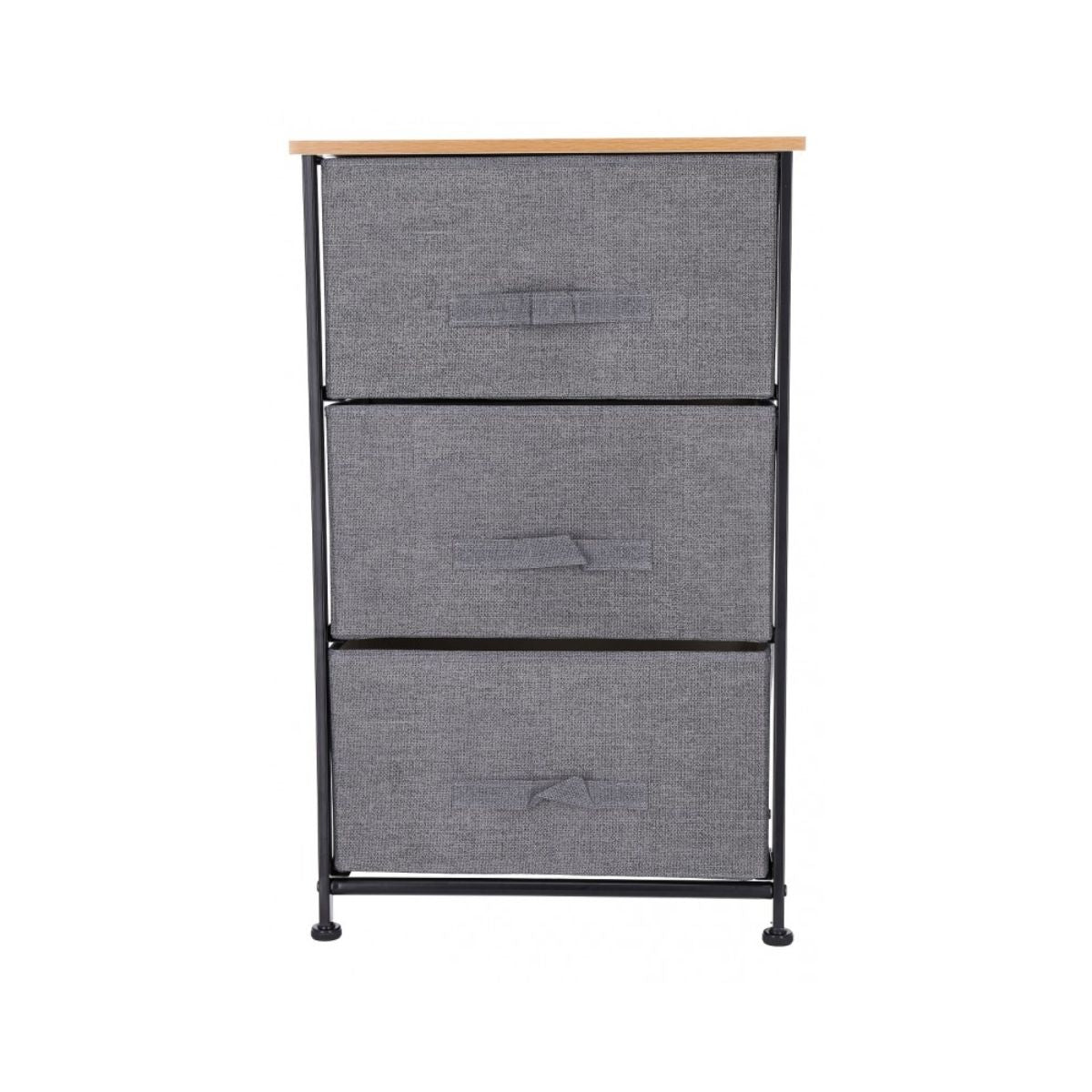 Comoda 3 sertare , 45 x 30 x 73 cm, Grunberg TB67 (gri), 1, hectarul.ro