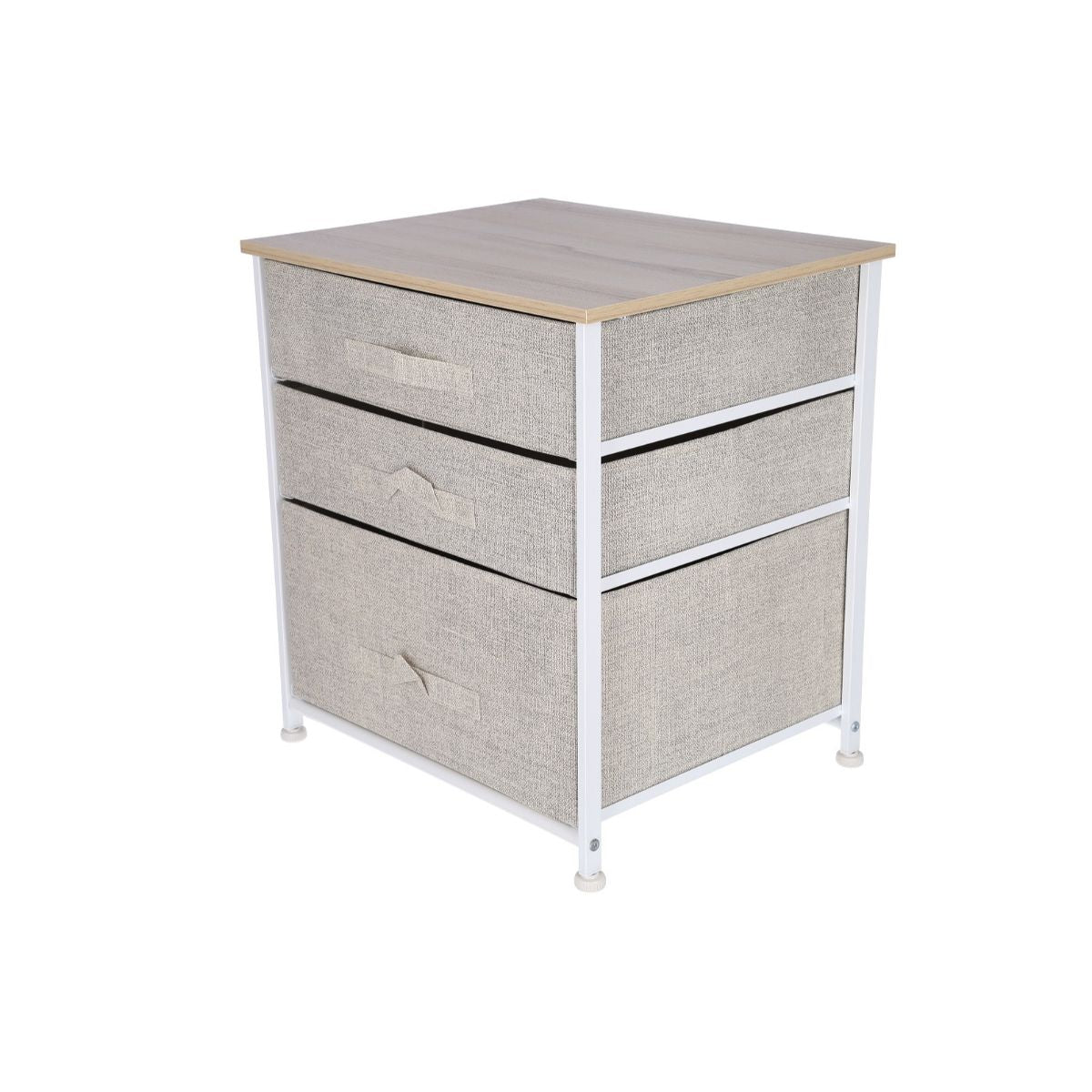 Comoda 3 sertare , 48 x 40 x 53 cm, Grunberg TB69 (crem), 1, hectarul.ro