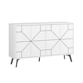 Hectarul - Comoda alba din PAL melaminat 123 cm Dune Decortie