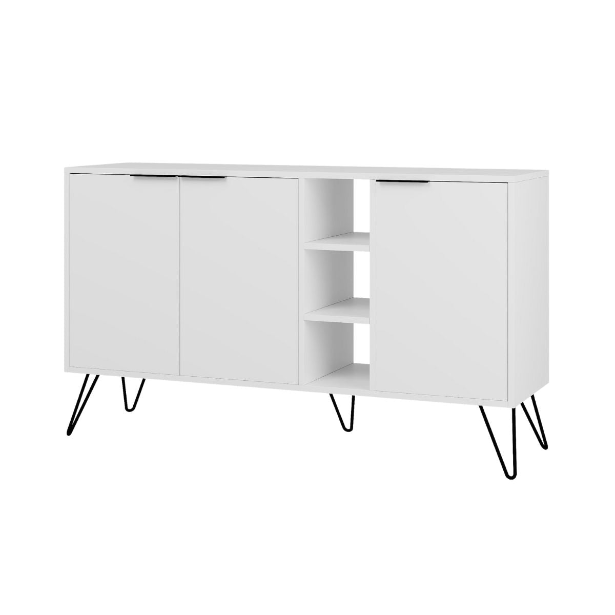 Comoda alba din PAL melaminat 142 cm Clara Decortie, 1, hectarul.ro