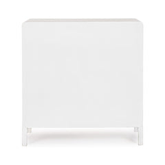 Comoda, alb/maro deschis, din MDF lemn si otel, Charley Bizzotto