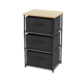 Hectarul - Comoda cu 3 sertare material textil, cadru metalic, blat MDF,  39,2 x 29,7 x 68 cm Urban Living