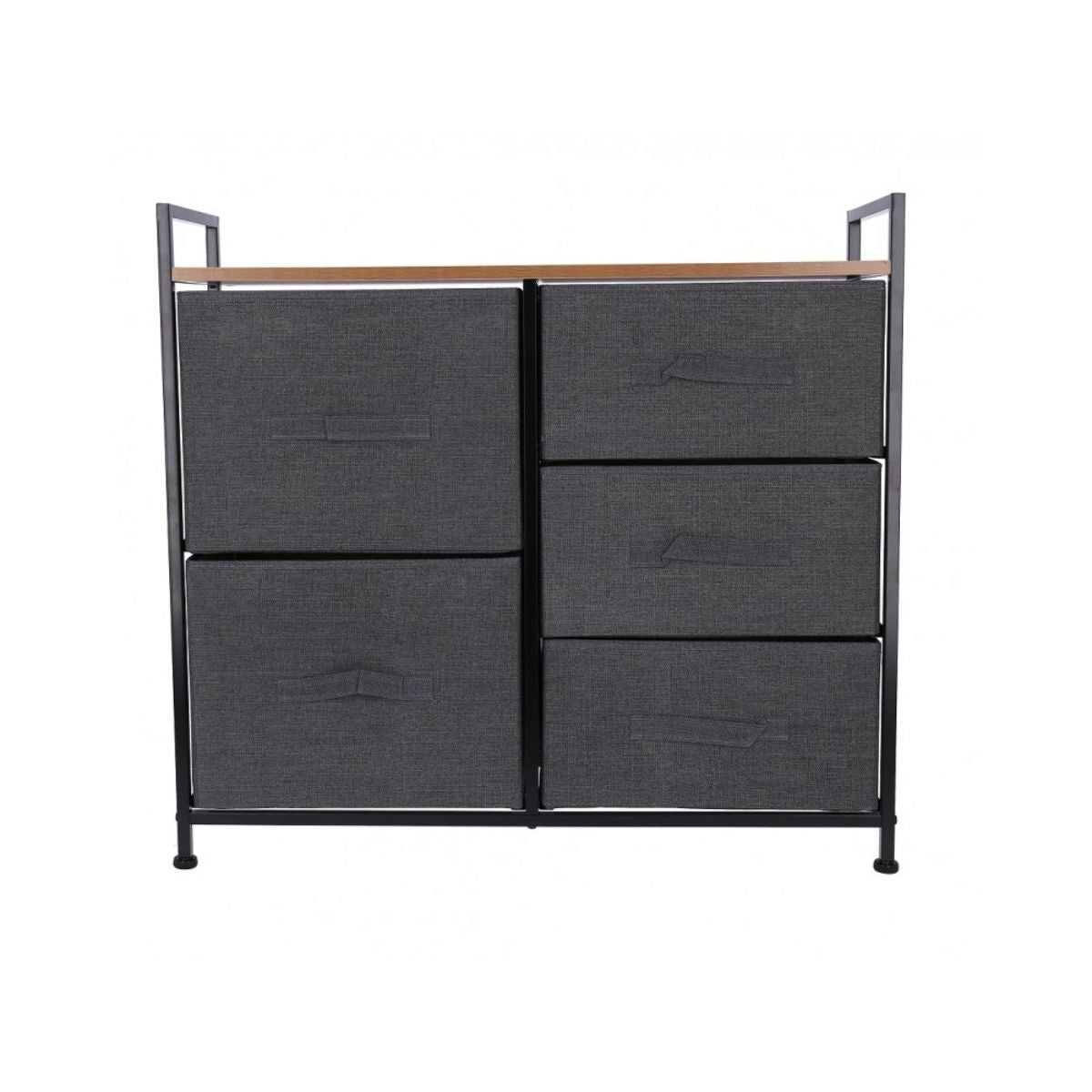 Comoda cu 5 sertare , 83 x 29 x 77 cm , Grunberg TB72 (gri), 1, hectarul.ro