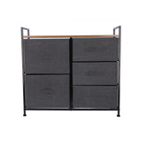 Hectarul - Comoda cu 5 sertare , 83 x 29 x 77 cm , Grunberg TB72 (gri)