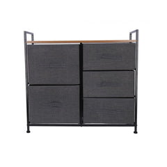 Comoda cu 5 sertare , 83 x 29 x 77 cm , Grunberg TB72 (gri)