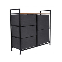 Comoda cu 5 sertare , 83 x 29 x 77 cm , Grunberg TB72 (gri)