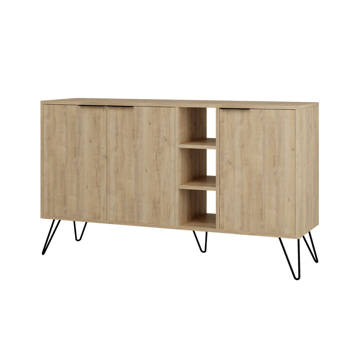 Comoda maro stejar din PAL melaminat 142 cm Clara Decortie, 1, hectarul.ro