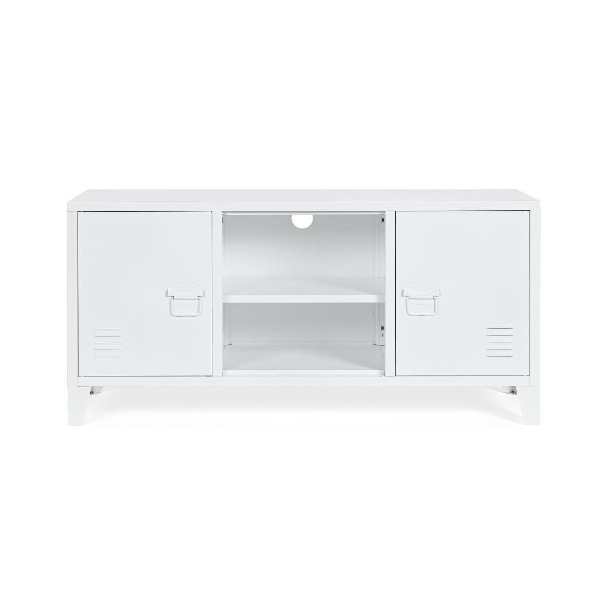Comoda TV alba din otel 120,5 cm Cambridge Bizzotto, 1, hectarul.ro