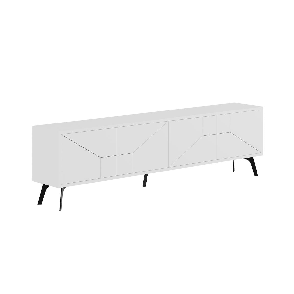 Comoda TV alba din PAL melaminat 180 cm Dune Decortie, 1, hectarul.ro