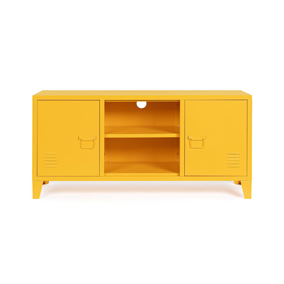 Comoda TV galbena din otel 120,5 cm Cambridge Bizzotto, 1, hectarul.ro