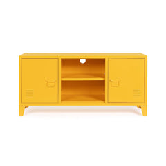Comoda TV galbena din otel 120,5 cm Cambridge Bizzotto