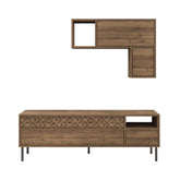 Hectarul - Set comoda TV maro din PAL melaminat 144 cm Heaton Decortie