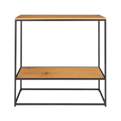 Consola maro/negru din otel si PAL melaminat 80 cm Vita House Nordic