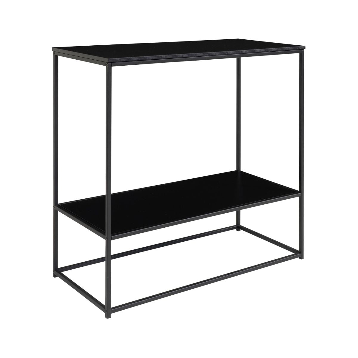 Consola neagra din otel si PAL melaminat 80 cm Vita House Nordic, 1, hectarul.ro
