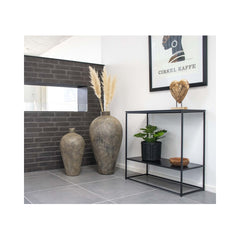 Consola neagra din otel si PAL melaminat 80 cm Vita House Nordic