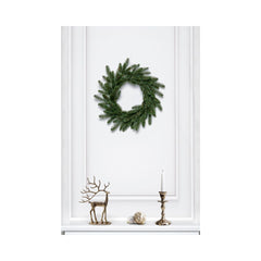 Coronita de Craciun artificiala, aspect natural, ace moi, verde diametru 40 cm, Barocco