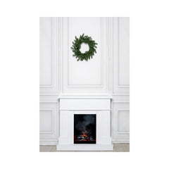 Coronita de Craciun artificiala, aspect natural, ace moi, verde diametru 40 cm, Barocco