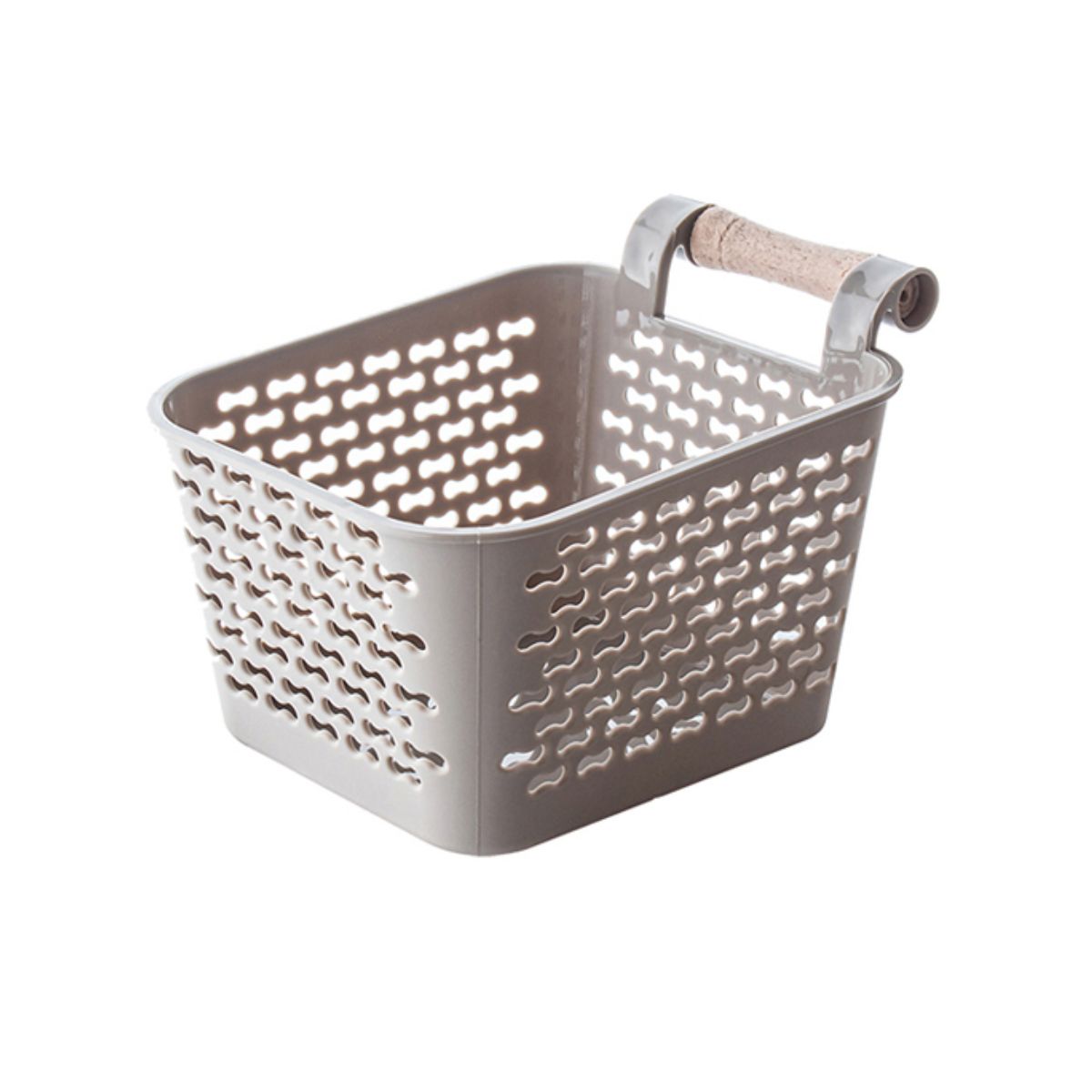 Cos de depozitare crem cu maner, din plastic, 15x11x8 cm Urban Living, 1, hectarul.ro