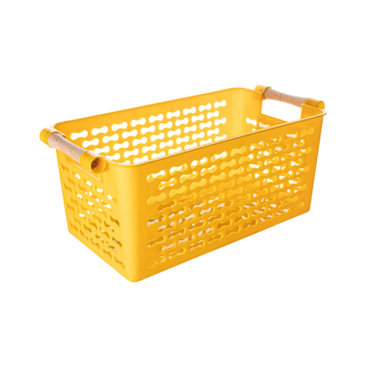 Cos de depozitare galben cu manere, din plastic, 29x14x12 cm Urban Living, 1, hectarul.ro