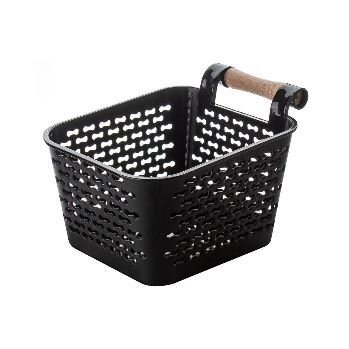 Cos de depozitare negru cu maner, din plastic, 15x11x8 cm Urban Living, 1, hectarul.ro