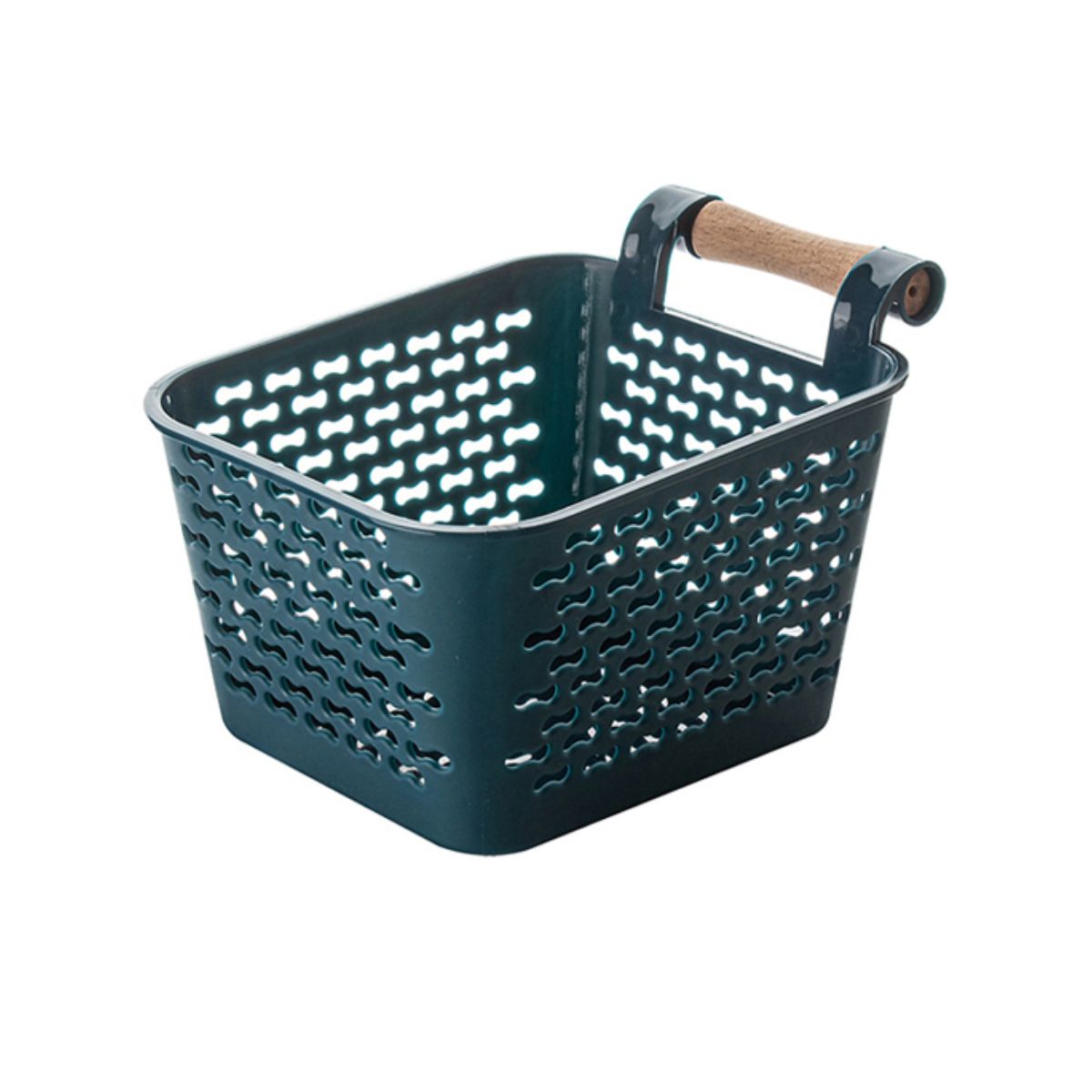 Cos de depozitare verde cu maner, din plastic, 15x11x8 cm Urban Living, 1, hectarul.ro