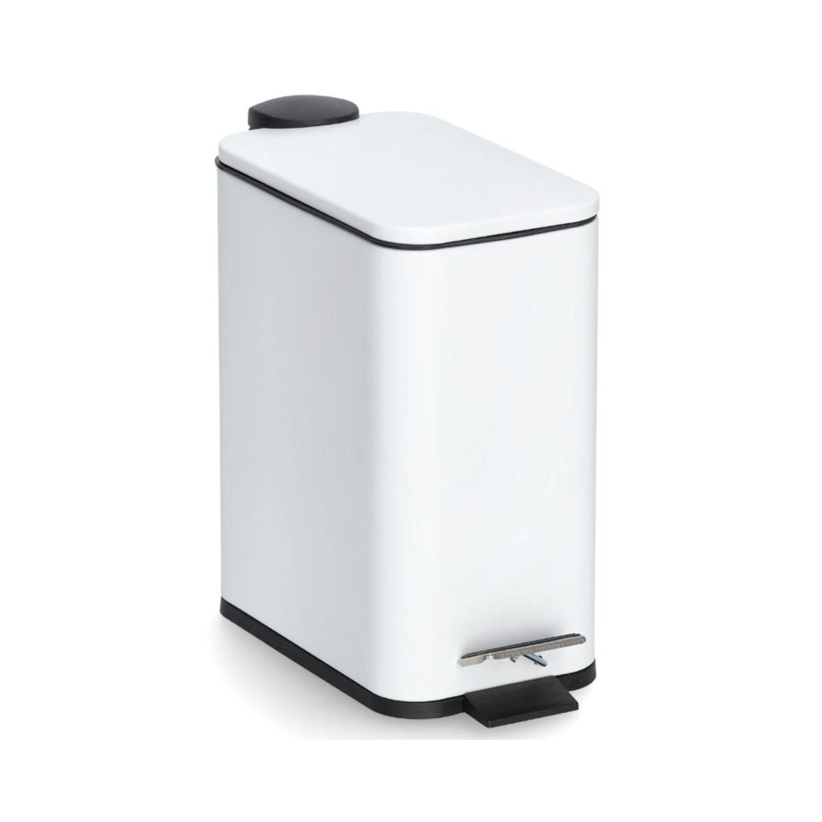 Cos de gunoi, alb, din plastic si metal, 5L, Pedal bin Zeller, 1, hectarul.ro