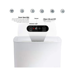 Cos de gunoi automat cu senzor, pentru bucatarie sau baie, capacitate 14 l, reincarcabil cu usb, Victronic CG3903 (alb)