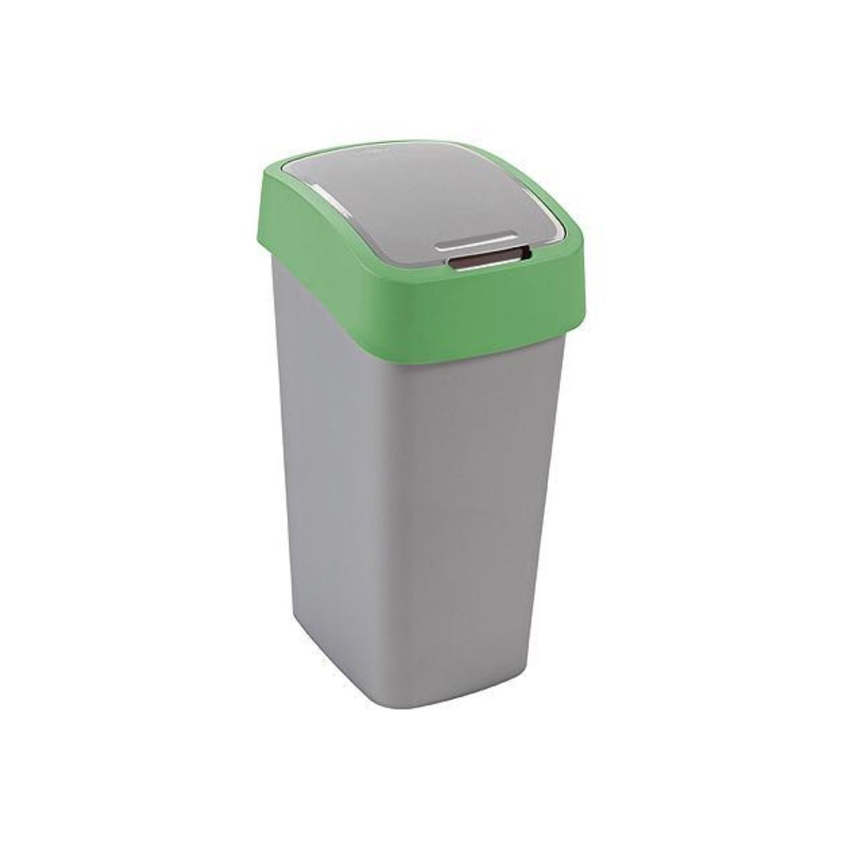 Cos de gunoi Curver FLIP BIN 10L, gri argintiu/verde, 1, hectarul.ro