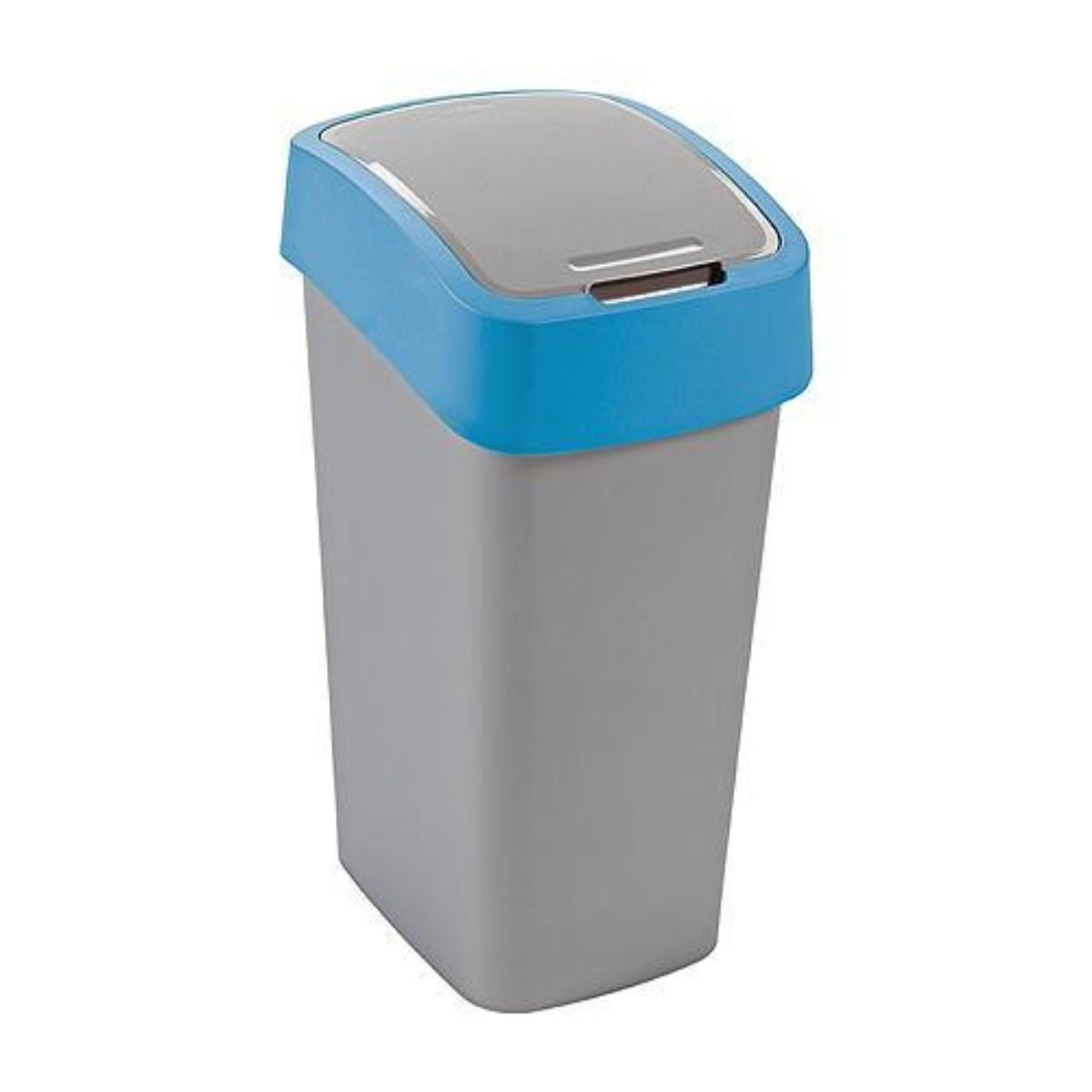 Cos de gunoi Curver FLIP BIN 25L, gri argintiu/albastru, 1, hectarul.ro