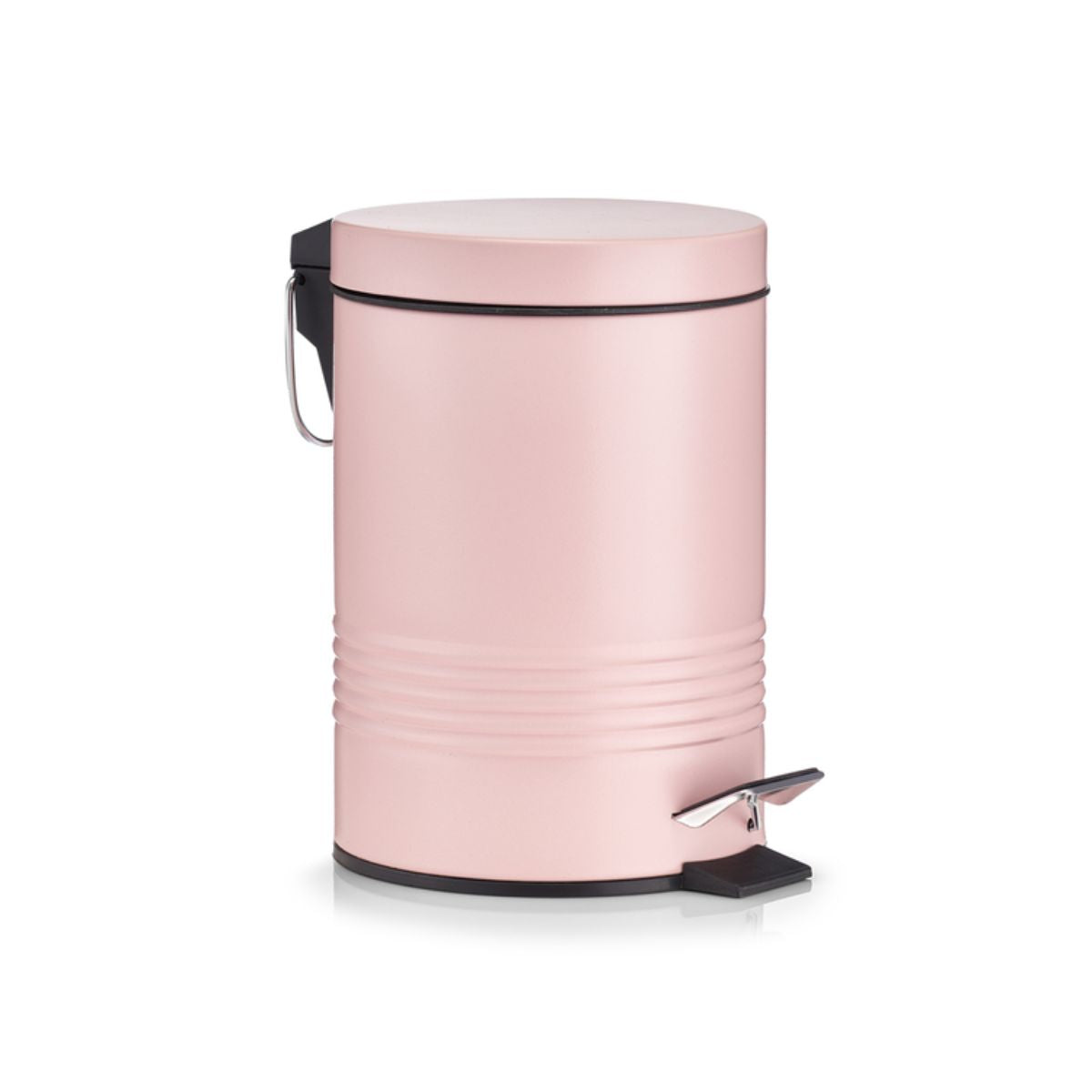 Cos de gunoi roz pal din metal si plastic, 3L, Kosmetikeimer Zeller, 1, hectarul.ro