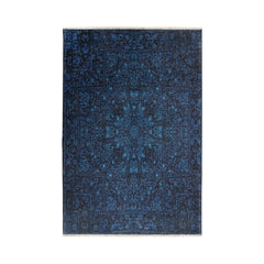 Covor albastru din bumbac si poliester My Azteca 550 Obsession 150x230