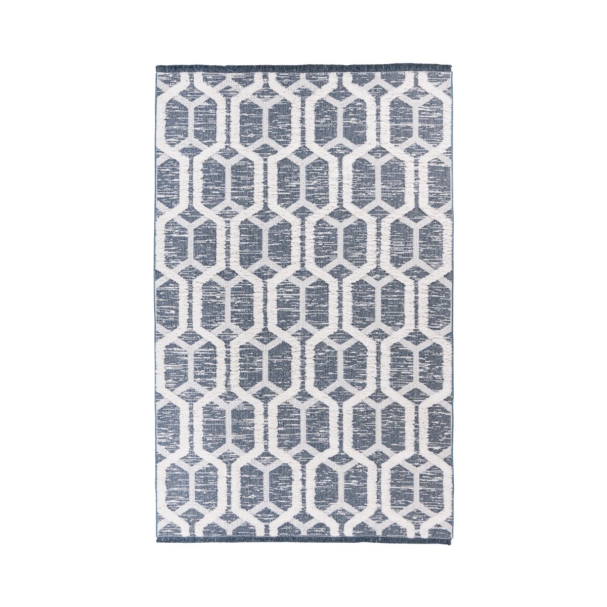 Covor albastru din bumbac si poliester My Nomad 440 Obsession 120x170, 1, hectarul.ro