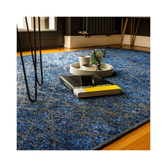 Covor albastru navy din bumbac si poliester My Amalfi 391 Obsession 120x170