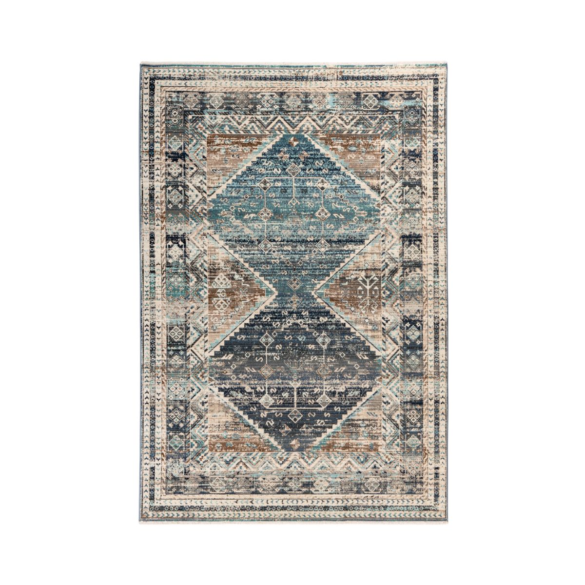 Covor albastru ocean din polipropilena My Inca 360 Obsession 160x230, 1, hectarul.ro