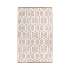 Covor bej nisipiu din bumbac si poliester My Nomad 440 Obsession 120x170