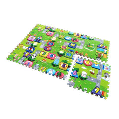 Covor de joaca puzzle pentru copii din spuma EVA, 60 x 60 cm, 4 piese - EP 1008A
