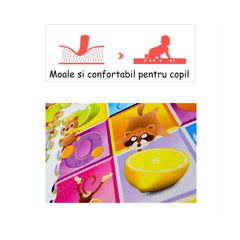 Covor de joaca puzzle pentru copii din spuma EVA, 60 x 60 cm, 4 piese - EP 1008E