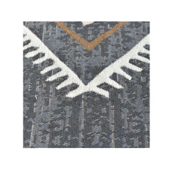 Covor decorativ gri cu modele abstracte, 120x180 cm, bumbac /ploiester