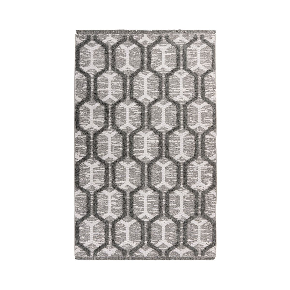 Covor gri din bumbac si poliester My Nomad 440 Obsession 120x170, 1, hectarul.ro