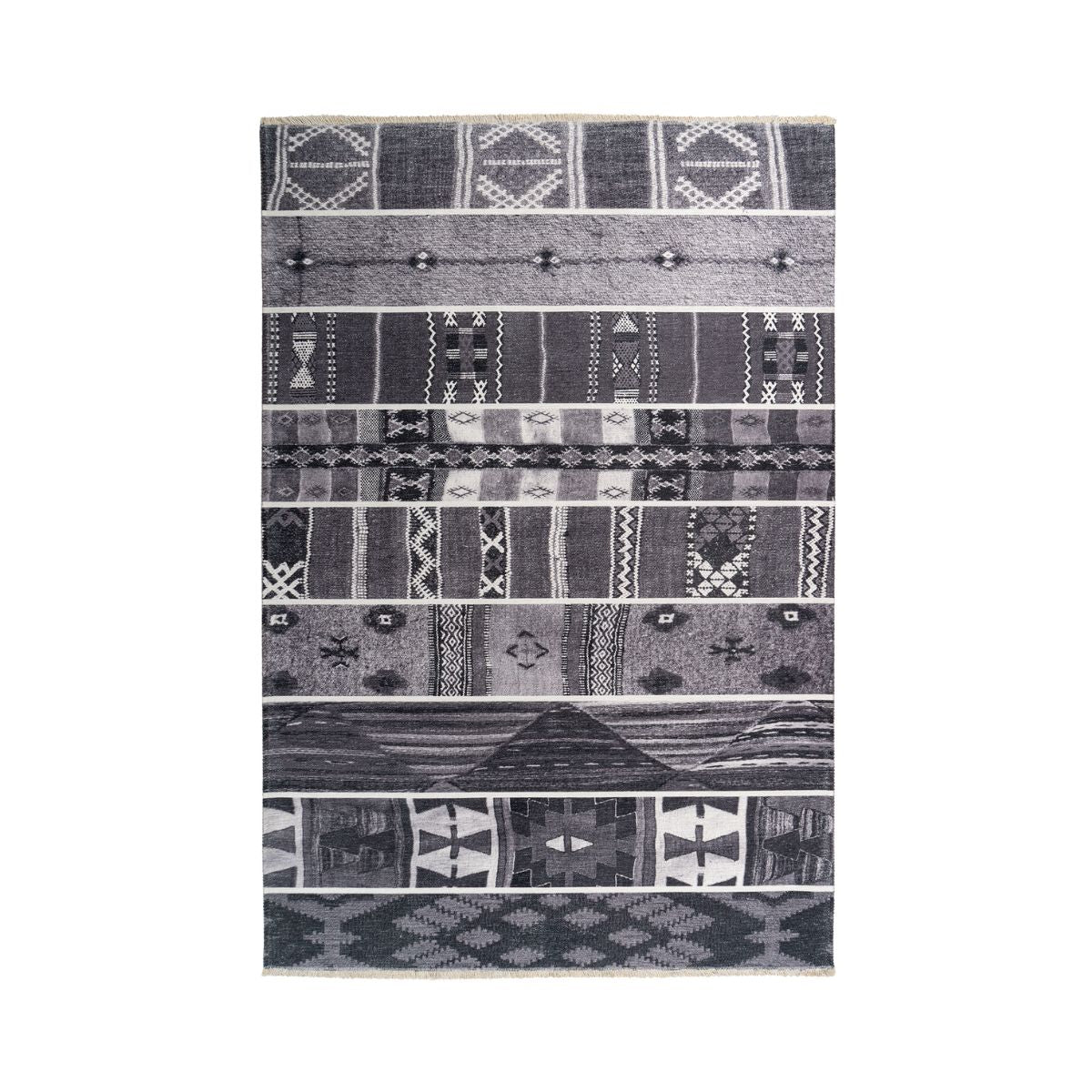 Covor gri din poliester My Ethno 260 Obsession 200x290, 1, hectarul.ro