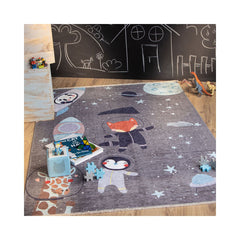 Covor pentru copii multicolor din bumbac si poliester My Greta 600 Obsession 115x170