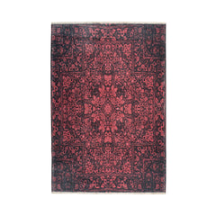 Covor rosu rubin din bumbac si poliester My Azteca 550 Obsession 115x170