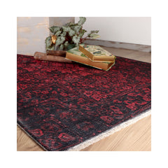 Covor rosu rubin din bumbac si poliester My Azteca 550 Obsession 115x170