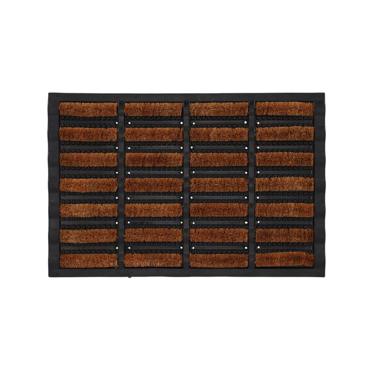 Covoras intrare maro din cauciuc si fibra de cocos Boot Brush Esschert Design, 1, hectarul.ro