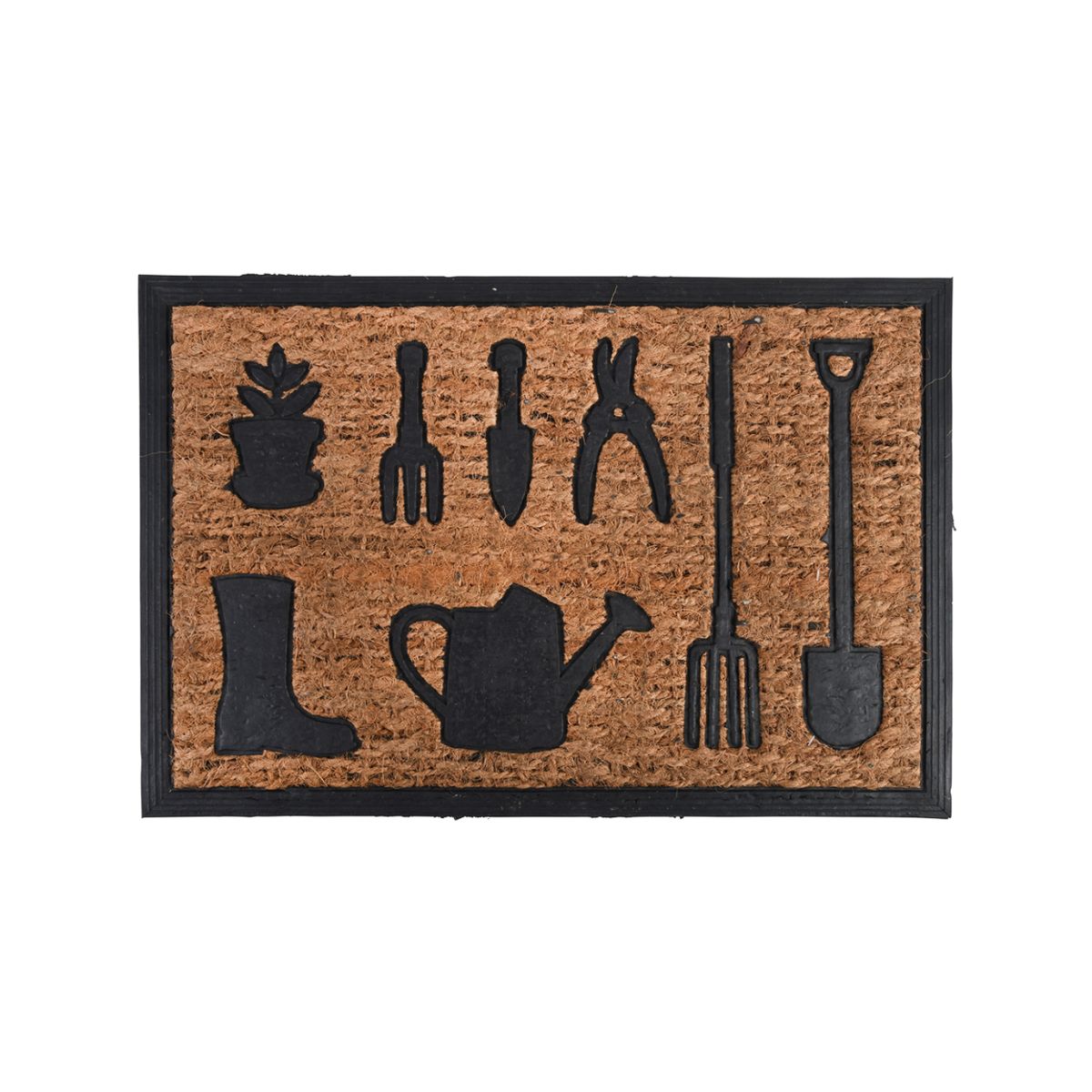 Covoras intrare maro din fibra de cocos si cauciuc Gardening Esschert Design, 1, hectarul.ro