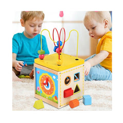 Cub multifunctional din lemn 5 in 1, WD 9544