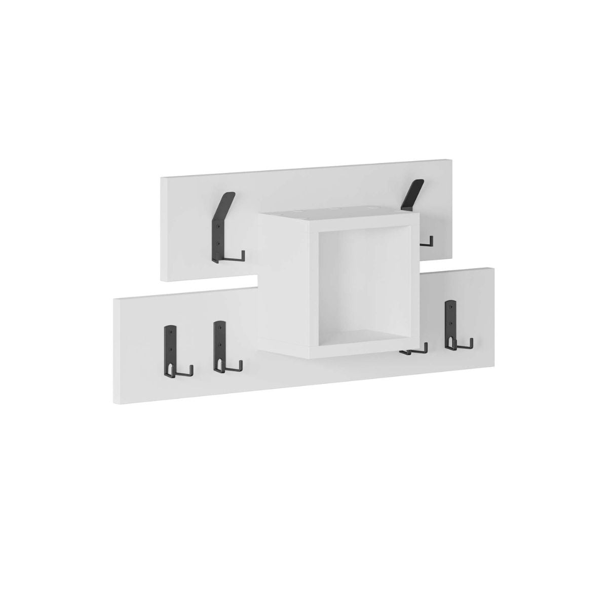 Cuier alb din PAL melaminat 68x32 cm Lumina Decortie, 1, hectarul.ro