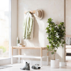 Cuier maro-natur/argintiu din lemn 51x6 cm Flip 5 Umbra